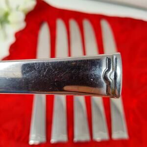 6X BK Wallace SERENITY 18/10 Stainless Flatware 9 3/4" Butter Dinner Knives
